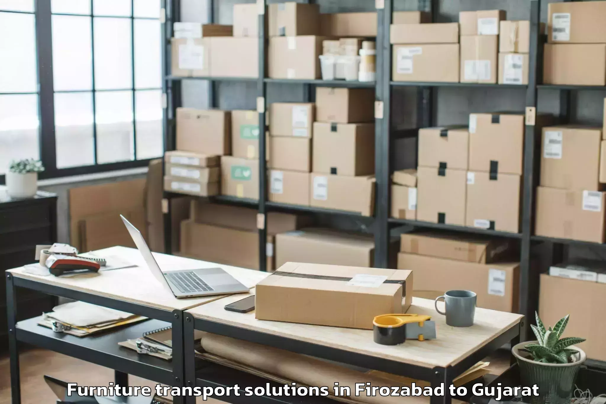 Hassle-Free Firozabad to Iiit Surat Furniture Transport Solutions